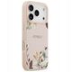 Etui Guess Grained Flowers Classic Logo MagSafe do iPhone 17 Pro różowy