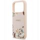 Etui Guess Grained Flowers Classic Logo MagSafe do iPhone 17 Pro różowy
