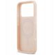 Etui Guess Grained Flowers Classic Logo MagSafe do iPhone 17 Pro różowy