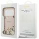 Etui Guess Grained Flowers Classic Logo MagSafe do iPhone 17 Pro różowy