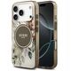 Etui Guess IML Flower & Tonal Circle MagSafe do iPhone 17 Pro brązowy