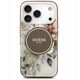 Etui Guess IML Flower & Tonal Circle MagSafe do iPhone 17 Pro brązowy