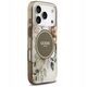 Etui Guess IML Flower & Tonal Circle MagSafe do iPhone 17 Pro brązowy