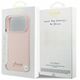 Etui Guess Silicone Script Metal Logo MagSafe do iPhone 17 Pro Max różowy
