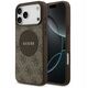 Etui Guess 4G Circle Classic Logo MagSafe do iPhone 17 Pro Max brązowy