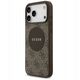 Etui Guess 4G Circle Classic Logo MagSafe do iPhone 17 Pro Max brązowy