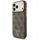 Etui Guess 4G Triangle Logo MagSafe do iPhone 17 Pro Max brązowy złoty