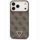 Etui Guess 4G Triangle Logo MagSafe do iPhone 17 Pro Max brązowy złoty