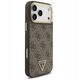 Etui Guess 4G Triangle Logo MagSafe do iPhone 17 Pro Max brązowy złoty