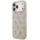Etui Guess Leather 4G Triangle Strass MagSafe do iPhone 17 Pro Max różowy