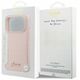 Etui Guess Silicone Script Metal Logo MagSafe do iPhone 17 Pro różowy