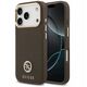 Etui Guess Grained Strass Logo MagSafe do iPhone 17 Pro brązowy