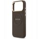 Etui Guess Peony Hot Stamp MagSafe do iPhone 17 Pro Max brązowy