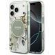 Etui Guess IML Flower & Tonal Circle MagSafe do iPhone 17 Pro zielony