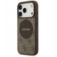 Etui Guess 4G Circle Classic Logo MagSafe do iPhone 17 Pro brązowy