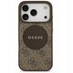 Etui Guess 4G Circle Classic Logo MagSafe do iPhone 17 Pro brązowy
