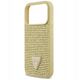 Etui Guess Rhinestone Triangle Logo do iPhone 17 Pro złoty