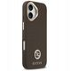 Etui Guess Grained Strass Logo MagSafe do iPhone 17 brązowy