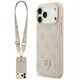 Etui Guess 4G Strass Logo & Big Strap Metal Buttons MagSafe do iPhone 17 Pro Max różowy