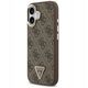 Etui Guess 4G Triangle Logo MagSafe do iPhone 17 brązowy złoty