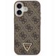 Etui Guess 4G Triangle Logo MagSafe do iPhone 17 brązowy złoty