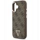 Etui Guess 4G Triangle Logo MagSafe do iPhone 17 brązowy złoty