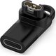 Adapter USB-C Beline do ładowania         zegarków Garmin czarny