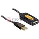 Καλώδιο USB Delock USB-A - USB-A 10 m Μαύρο (82446)
