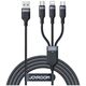 Καλώδιο JOYROOM Multi-Use Series S-A18 3w1 USB-A - Lightning / USB-C / micro USB 0.3m - μαύρο