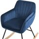 Beliani Μπλε βελούδινη κουνιστή καρέκλα LIARUM 8287476 4251682218771