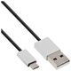 Καλώδιο USB InLine USB-A - microUSB 1 m Μαύρο (31710I)