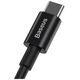 Καλώδιο USB Baseus USB-C - USB-C 1 m Μαύρο (BSU2848BLK)