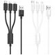 Καλώδιο USB Hoco HOCO καλώδιο 3 σε 1 USB A σε Lightning / Micro USB / Τύπος C 2A X74 1 m λευκό