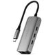 Satechi 4-In-1 USB-C Hub - διανομέας για κινητές συσκευές USB-C (3x USB-C 3.2 gen2 10Gbps, 2.5 Gigabit Ethernet) (space gray)