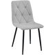 Καρέκλα LIBRA - ανοιχτό γκρι υλικό / μαύρα πόδια x 1
