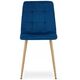 Καρέκλα KARA - μπλε βελούδο / ξύλινα πόδια x 1