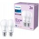 Λάμπα Signify Philips LED κλασική 100W E27 Ψυχρό λευκό 1521lm ματ 2 τεμ P