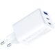 Φορτιστής τοίχου 3MK Hyper GaN Charger 65W 1xUSB-A 2xUSB-C PD QC4+ λευκός