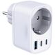 Προσαρμογέας δικτύου 3MK Hyper Comfort Charger 30W 1xUSB-A 2xUSB-C 1xSchuko PD QC3.0 λευκός