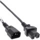 Καλώδιο τροφοδοσίας InLine 20pcs. pack Bulk-Pack InLine® Power Cable extension C15 straight to C14 socket straight black 3m