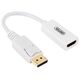 Προσαρμογέας AV Unitek DisplayPort - HDMI λευκός (Y-6332)