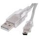 Καλώδιο USB Logo USB-A - miniUSB 0.6 m Διαφανές (31184)