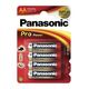 PANASONIC Panasonic μπαταρίες αλκαλικές Pro AA 1,5V 4τμχ PAN-LR6PPG-4 έως 12 άτοκες Δόσεις