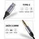 Yesido Cablu Adaptor Type-C la Jack - Yesido (YAU-20) - Black 6971050263483 έως 12 άτοκες Δόσεις