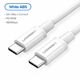 Ugreen Cablu de Date USB-C la Type-C PD60W, 3A, 2m - Ugreen (60520) - White 6957303865208 έως 12 άτοκες Δόσεις