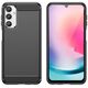 Techsuit Husa pentru Samsung Galaxy A24 - Techsuit Carbon Silicone - Black 5949419003750 έως 12 άτοκες Δόσεις