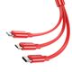 Hoco Cablu USB-A la Type-C, Lightning, Micro-USB, 2A, 1m - Hoco Double-Pull (X75) - Black 6931474767387 έως 12 άτοκες Δόσεις