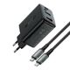 Acefast Wall Charger Acefast A17, 65W GaN + kabel USB-C (black) 039321 6974316281085 A17 έως και 12 άτοκες δόσεις