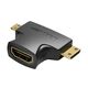 Vention HDMI - Mini/Micro HDMI Adapter 2in1 Vention AGFB0 (Black) 055493 6922794748064 AGFB0 έως και 12 άτοκες δόσεις