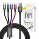 Baseus Baseus Fast USB Cable 4in1 2xUSB-C / Lightning / Micro 3,5A 1,2m - Black 018721  CA1T4-B01 έως και 12 άτοκες δόσεις 6953156278493